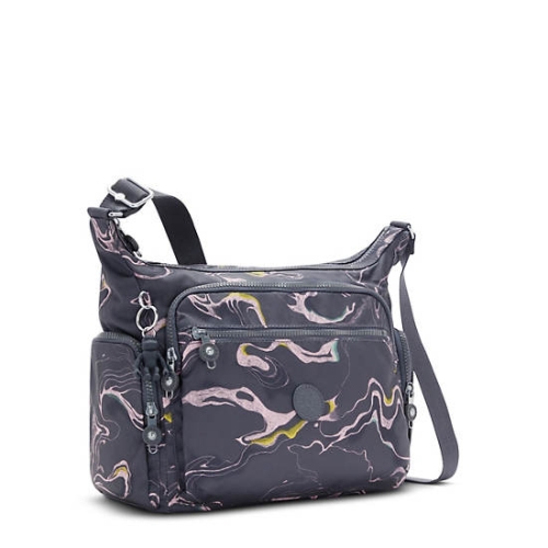 Grey Kipling Gabbie Printed Crossbody Bags | AE498DSPU