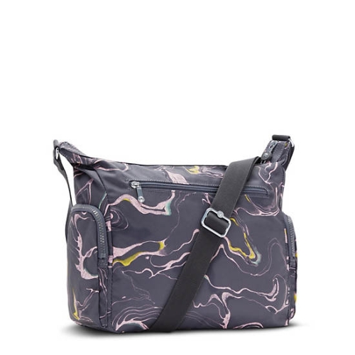 Grey Kipling Gabbie Printed Crossbody Bags | AE498DSPU