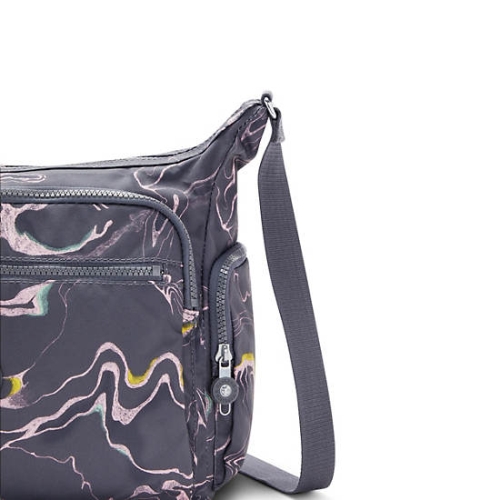 Grey Kipling Gabbie Printed Crossbody Bags | AE498DSPU