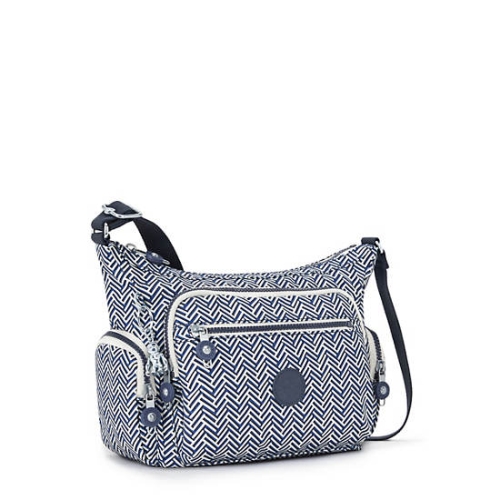 Grey Kipling Gabbie Small Printed Crossbody Bags | AE730NSVK