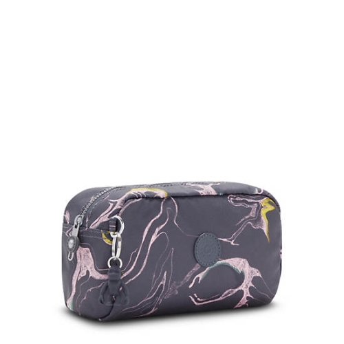 Grey Kipling Gleam Printed Pouches | AE489JXIO