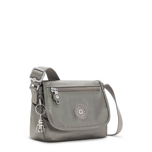 Grey Kipling Sabian Metallic Crossbody Mini Bags | AE341VFRU