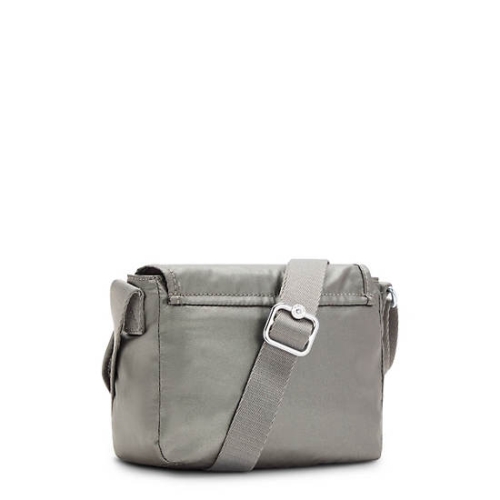 Grey Kipling Sabian Metallic Crossbody Mini Bags | AE341VFRU