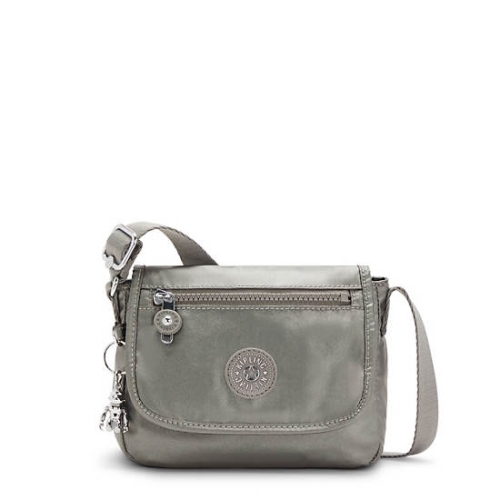 Grey Kipling Sabian Metallic Crossbody Mini Bags | AE341VFRU