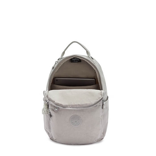 Grey Kipling Seoul Small Tablet Laptop Backpacks | AE960BCTZ