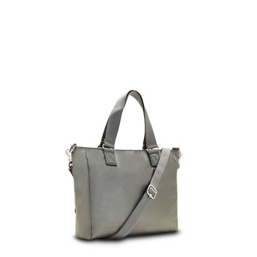 Grey Kipling Venla Metallic Tote Bags | AE821BCNV