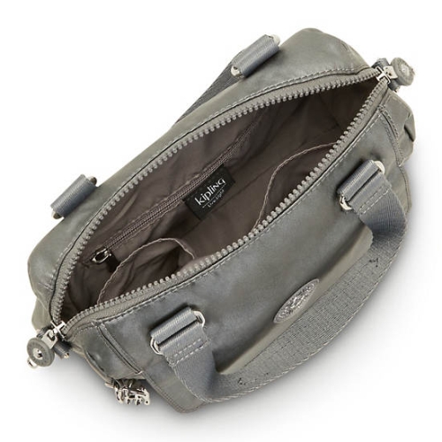 Grey Kipling Zeva Metallic Handbags | AE517OVZI