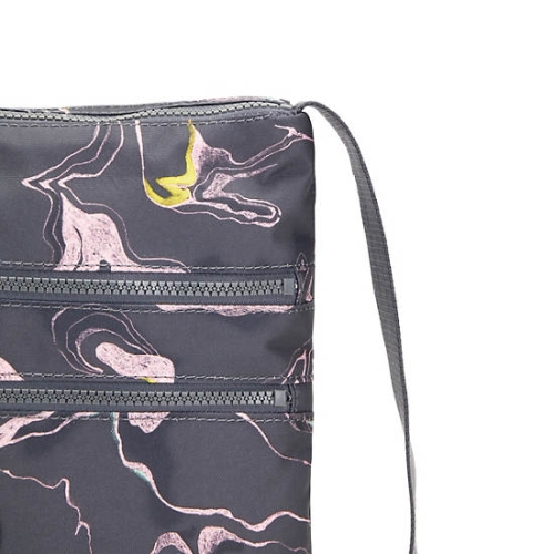 Grey Multicolor Kipling Alvar Printed Crossbody Bags | AE740DZBN