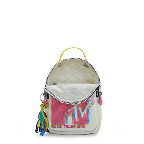 Grey Pink Kipling Alber MTV 3-in-1 Convertible Mini Bag Backpacks | AE185SQJP