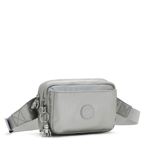 Light Grey Kipling Abanu Multi Metallic Convertible Crossbody Bags | AE380ONJX