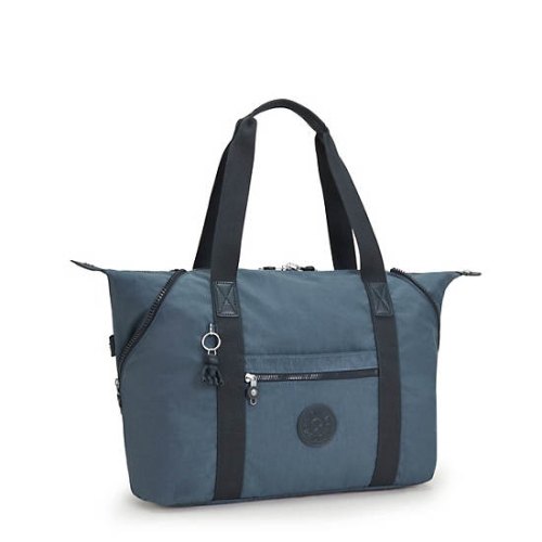 Navy Grey Kipling Art Medium Iconic Tote Bags | AE023CGEX