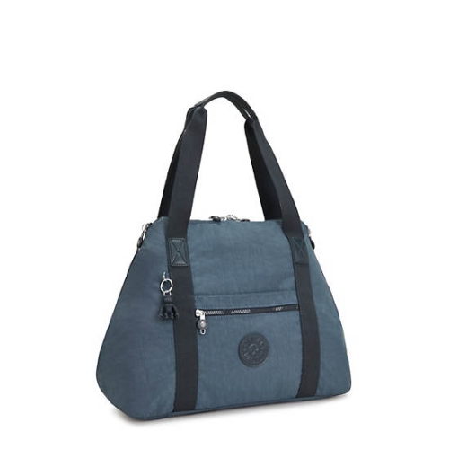 Navy Grey Kipling Art Medium Iconic Tote Bags | AE023CGEX