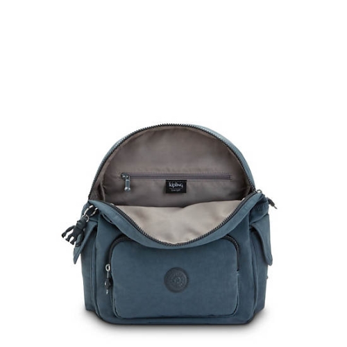 Navy Grey Kipling City Pack Small Backpacks | AE465FPTJ