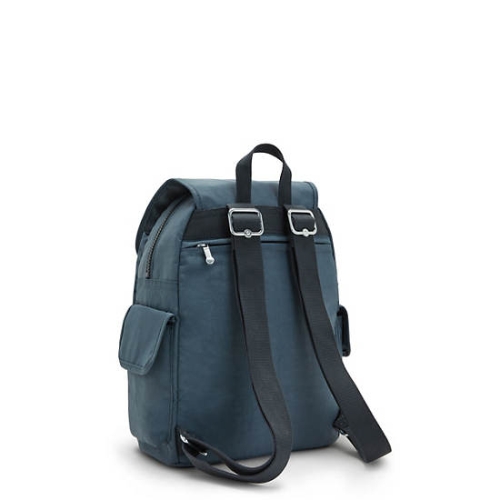 Navy Grey Kipling City Pack Small Backpacks | AE465FPTJ