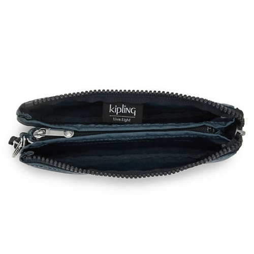 Navy Grey Kipling Creativity Large Pouches | AE270ORGS