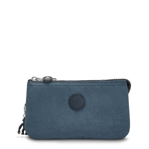 Navy Grey Kipling Creativity Large Pouches | AE270ORGS