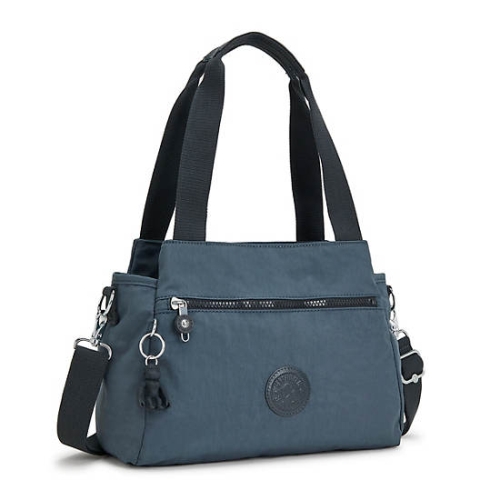 Navy Grey Kipling Elysia Shoulder Bags | AE491DUFM