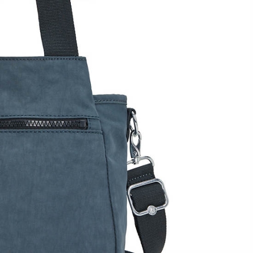 Navy Grey Kipling Elysia Shoulder Bags | AE491DUFM