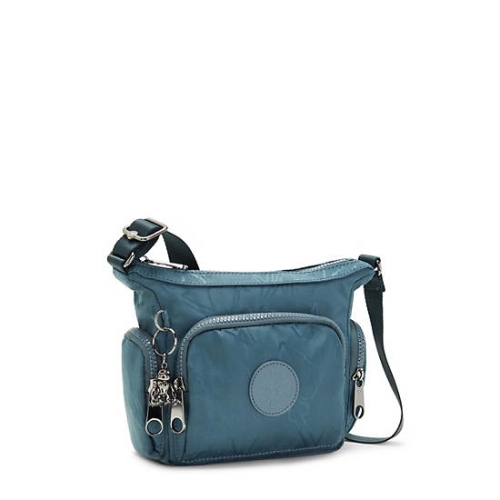 Navy Grey Kipling Gabbie Mini Printed Crossbody Bags | AE462ADLY