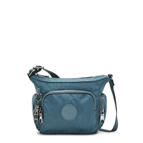 Navy Grey Kipling Gabbie Mini Printed Crossbody Bags | AE462ADLY