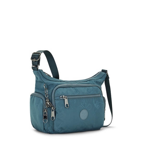 Navy Grey Kipling Gabbie Small Printed Crossbody Bags | AE905DNAB