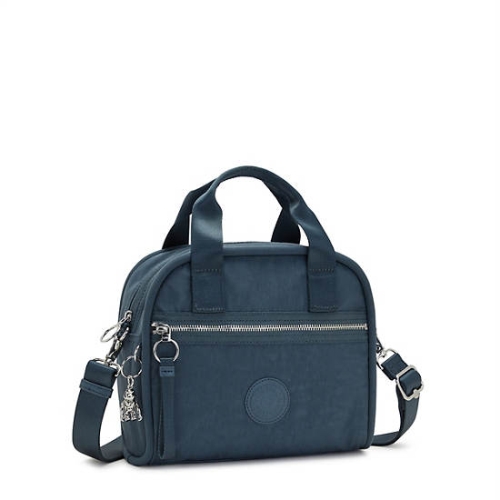 Navy Grey Kipling Hadya Shoulder Bags | AE815PCSI