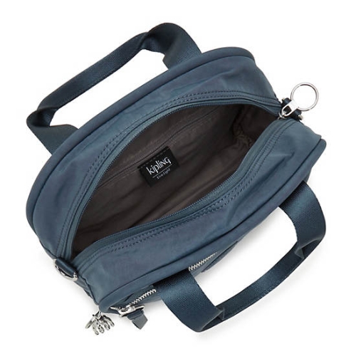 Navy Grey Kipling Hadya Shoulder Bags | AE815PCSI