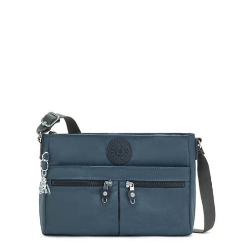 Navy Grey Kipling New Angie Crossbody Bags | AE305QFBK