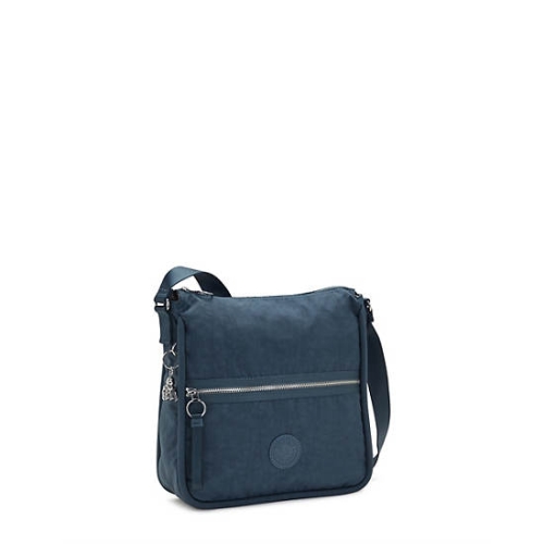 Navy Grey Kipling Oswin Shoulder Bag Pouches | AE056EYKF