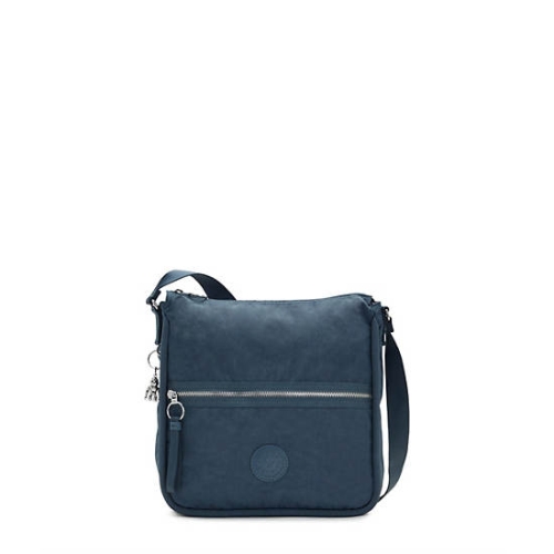 Navy Grey Kipling Oswin Shoulder Bag Pouches | AE056EYKF