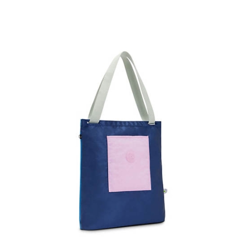 Navy Kipling Annas Tote Bags | AE607JLUN