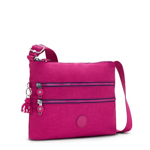 Pink Fuchsia Kipling Alvar Crossbody Bags | AE543DVRF