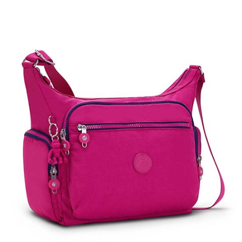 Pink Fuchsia Kipling Gabbie Crossbody Bags | AE650NOSI