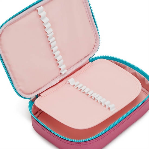 Pink Kipling 100 Pens Metallic Case Pouches | AE435WOGV