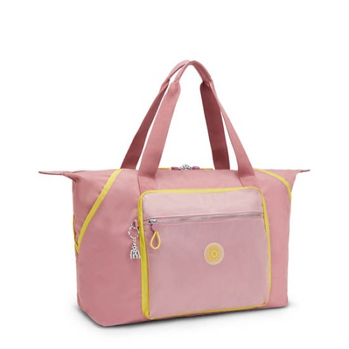 Pink Kipling Art Medium Tote Bag Handbags | AE146FYBV