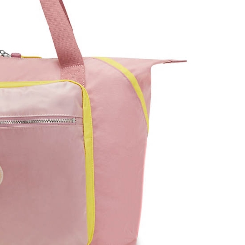 Pink Kipling Art Medium Tote Bag Handbags | AE146FYBV