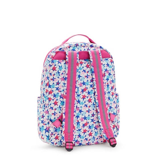 Pink Kipling Seoul Large Printed 15