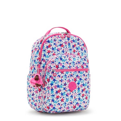 Pink Kipling Seoul Large Printed 15