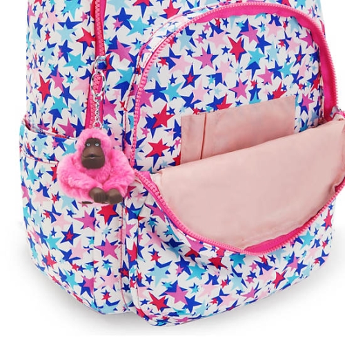 Pink Kipling Seoul Large Printed 15