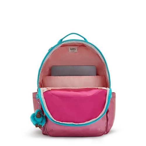 Pink Turquoise Kipling Seoul Large Metallic 15