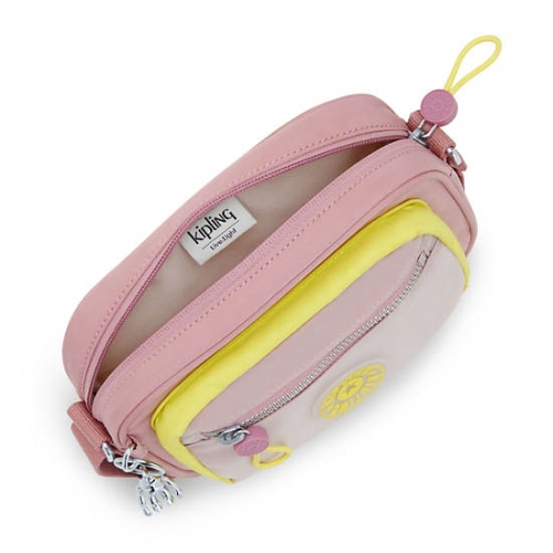 Pink Yellow Kipling Enise Crossbody Bags | AE104FHKT