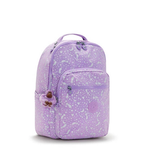 Purple Kipling Seoul Large Printed 15