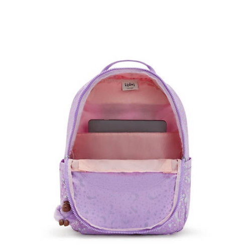 Purple Kipling Seoul Large Printed 15