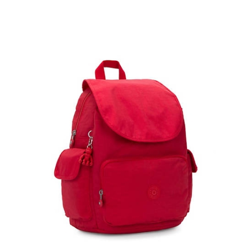 Red Dark Red Kipling City Pack Backpacks | AE598KHAE