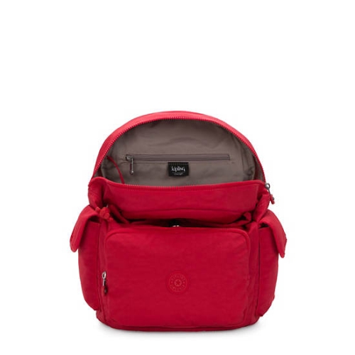 Red Dark Red Kipling City Pack Backpacks | AE598KHAE