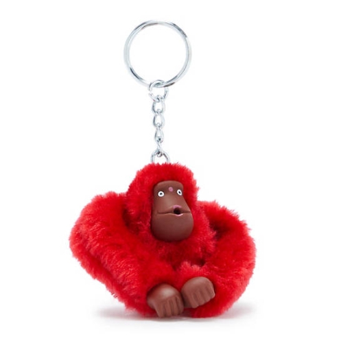 Red Pink Kipling Sven Monkey Keychains | AE385LORX