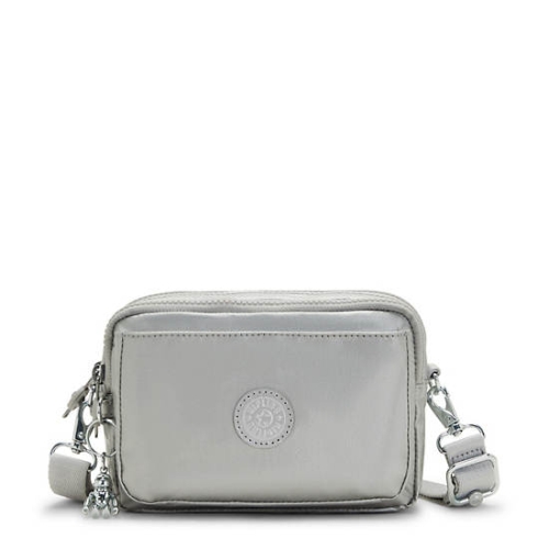 Silver Kipling Abanu Multi Metallic Convertible Crossbody Bags | AE216EMVI