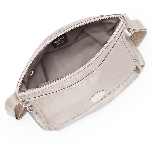 Silver Kipling Aisling Metallic Crossbody Bags | AE687PAKY