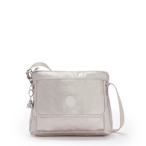 Silver Kipling Aisling Metallic Crossbody Bags | AE687PAKY