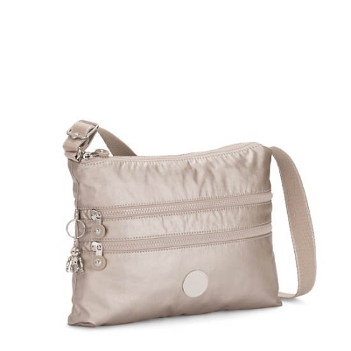 Silver Kipling Alvar Metallic Crossbody Bags | AE523FNAO